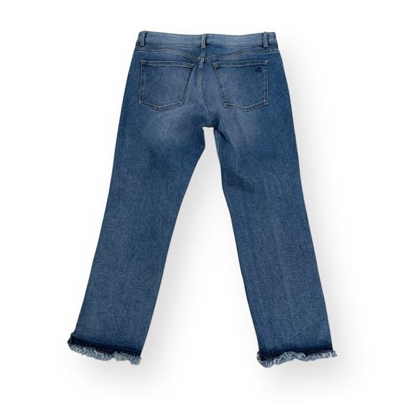 DL1961 Mara Instasculpt Straight Ankle Jeans Womens 30 Brookside Two Tone Frayed - Picture 9 of 13